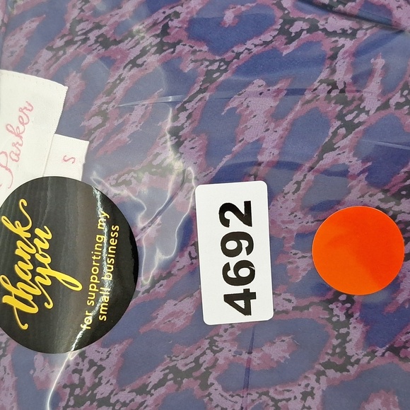 Parker Purple 100% Silk Leopard Print Mobwife Maxamalism Faux Wrap Mini Dress- S - Picture 15 of 15